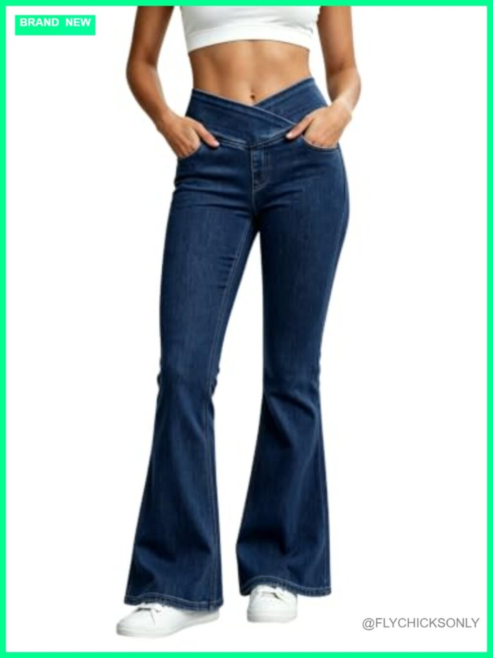 High Waist Pull-On Skinny Jeans Stretchy Tummy Control Pockets